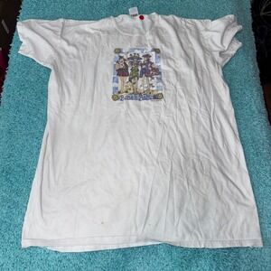 Vintage Anvil EarthSunMoon Beach Babes White Graphic Tee‎ Shirt